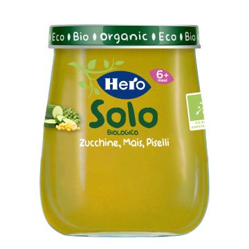 Hero baby solo omogeneizzato zucchina piselli mais 120 g