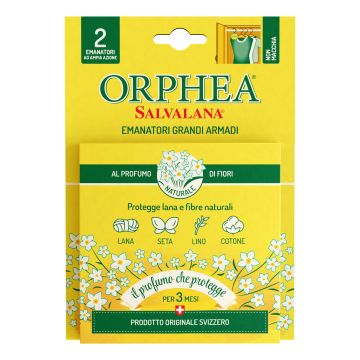 ORPHEA - Salvalana Emanatore Per Grandi Armadi 2 Pezzi Al Profumo Di Fiori