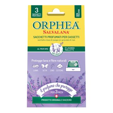 ORPHEA - Salvalana Sacchetti Per Cassetti E Armadi Al Profumo Di Lavanda Maillette 3 Sacchetti
