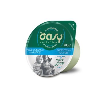 Oasy Gatto More Love In Cup Adulto Pesce Oceanico & Patate 70 Gr