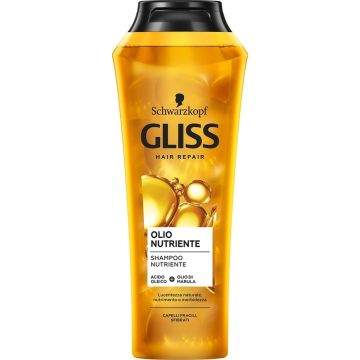 SCHWARZKOPF - Gliss Olio Nutriente - Shampoo Nutriente per capelli fragili e sfibrati 250 Ml