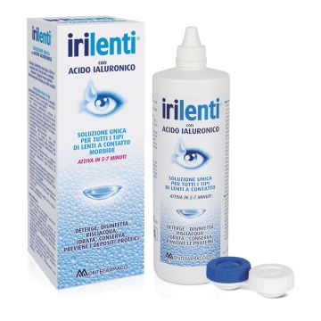 Soluzione unica per lenti a contatto irilenti con acido ialuronico 2 flaconi da 360 ml + 360 ml