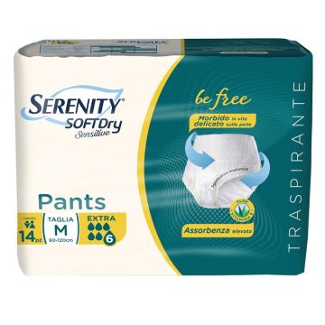 Serenity Soft Dry Sensitive Pants Extra Taglia M 14 Pezzi
