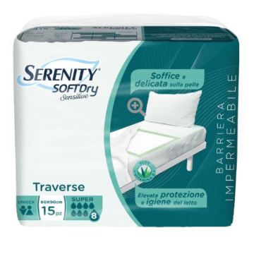 Serenity Soft Dry Sensitive Traversa Assorbente Super 60x90 15 Pezzi