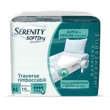 Serenity Soft Dry Sensitive Traversa Assorbente Super 80x180 15 Pezzi