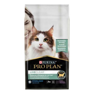 Pro plan liveclear sterilized senior 7+ ricco in tacchino 1,4 kg