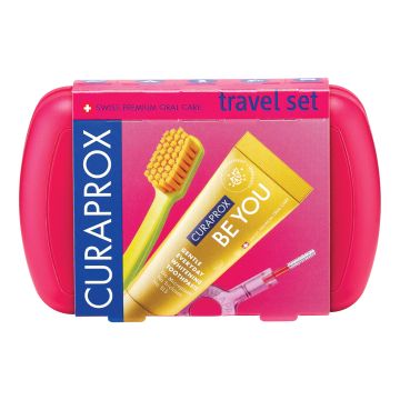 Curaprox travel set magenta