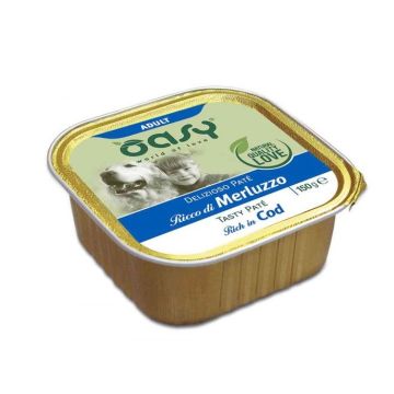 Oasy Cane Delizioso Pate' Adulto Merluzzo 150 Gr