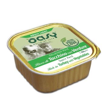 Oasy Cane Delizioso Pate' Adulto Light Tacchino & Verdure 150 Gr