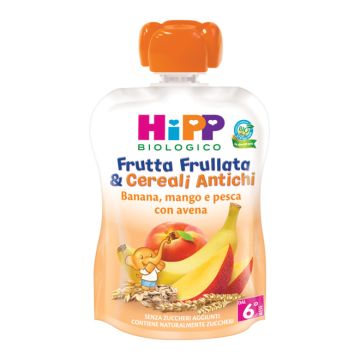 Hipp frutta frullata&cereali antichi banana mango pesca avena 90 g