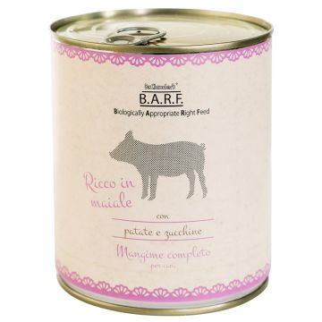 Barf cane trito di maiale con patate e zucchine 800 g