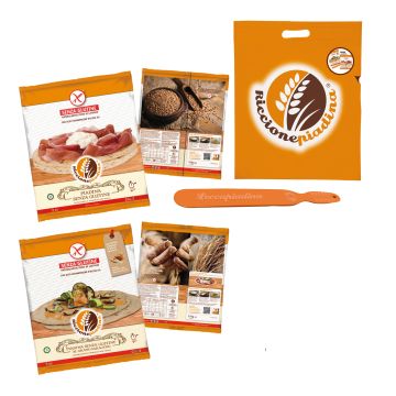 Kit senza glutine fuori frigo riccione piadina 2x125 g + riccione piadina grano saraceno 2x125 g