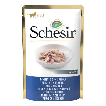 Schesir Gatto Busta In Jelly Adulto Tonnetto & Spigola 85 Gr
