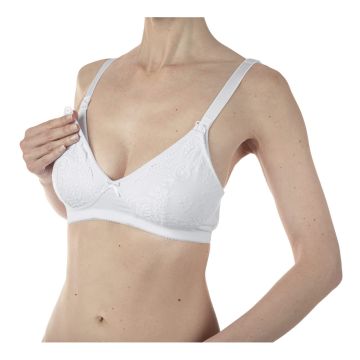Mammy reggiseno cotone allattamento white 3c