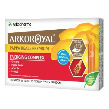 Arkoroyal energing complex senza zucchero 10 flaconcini da 15 ml