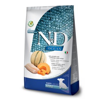 Farmina Cane N&D Ocean Puppy Mini Merluzzo, Zucca & Melone Cantalupo 2,5 Kg