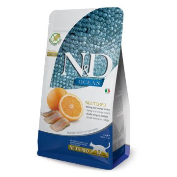 N&d ocean cat aringa e arancia adult neutered kg 5