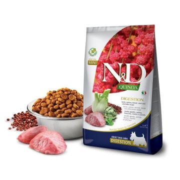 Farmina Cane N&D Quinoa Digestion Adulto Mini Agnello, Quinoa, Finocchio, Menta & Carciofo 2,5 Kg