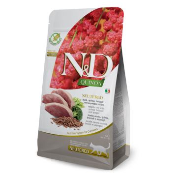 Farmina Gatto N&D Quinoa Neutered Anatra, Quinoa, Broccoli & Asparagi 300 Gr