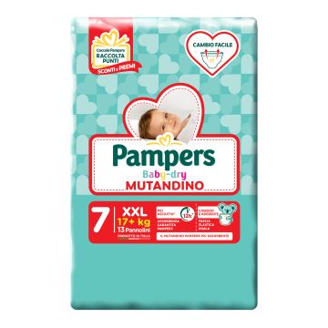 Pannolini mutandadina pampers babydry xxl sp 13 pezzi