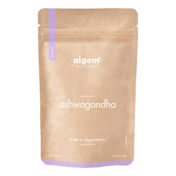 Algem supreme nature ashwagandha ansia e rilassamento 30 gommose gusto lavanda