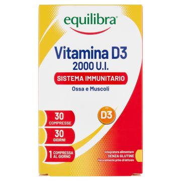 Vitamina d3 2000ui sistema immunitario ossa e muscoli 30 compresse