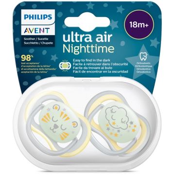 Avent 2 succhietti ultra air 18 mesi + neutro deco