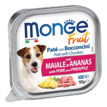 Monge Cane Fruit Vaschetta Adulto Maiale & Ananas 100 Gr