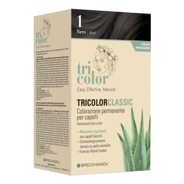 Tricolor classic 1 nero 2 tubi 50 ml + 2 shaker 50 ml + 4 bustine 8 ml