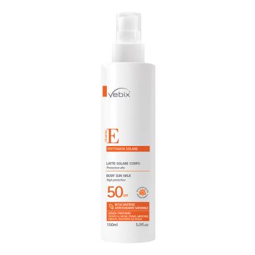 Vebix phytamin solare latte solare corpo no gas spf50 adulti 150 ml