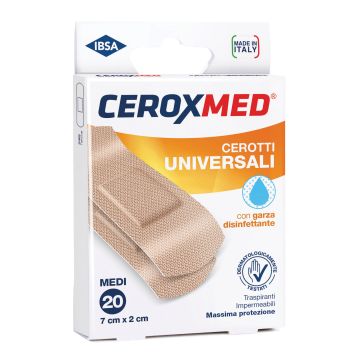 Cerotti Universali Ceroxmed Con Garza Disinfettante Medi 7 X2 Cm 20 Pezzi