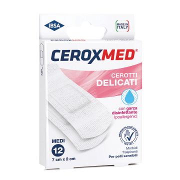 Cerotti Delicati Ceroxmed Medi 12 Pezzi