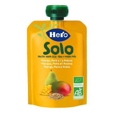 Hero baby solo pouch mango-pera-avena 100 g
