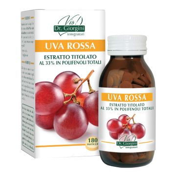 Uva rossa estratto titolato 33% polifenoli totali 180 pastiglie