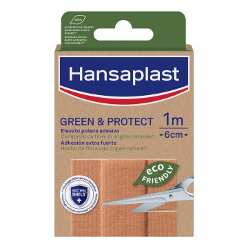 Cerotto hansaplast in striscia green&protect m 1x6 cm 10 pezzi