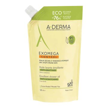 A-Derma Exomega Control Olio Lavante Emolliente Ricarica 500ml