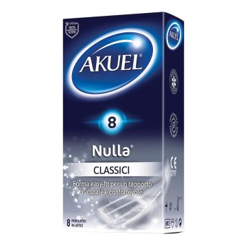 Profilattico akuel nulla classico 8 pezzi