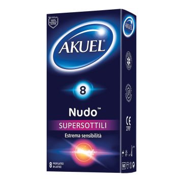 Profilattico akuel nudo supersottile 8 pezzi