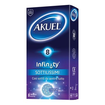 Profilattico akuel infinity sottilissimo 8 pezzi