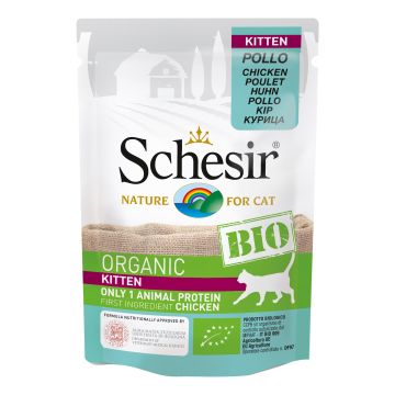 Schesir Gatto Bio Organic Busta Kitten Pollo 85 Gr