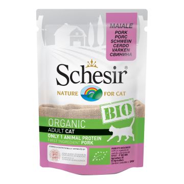 Schesir Gatto Bio Organic Busta Adulto Maiale 85 Gr
