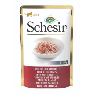 Schesir Gatto Busta In Jelly Adulto Tonnetto & Gamberetti 85 Gr