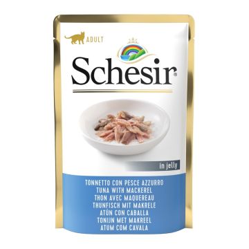 Schesir Gatto Busta In Jelly Adulto Tonnetto & Pesce Azzurro 85 Gr