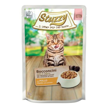 Stuzzy Gatto Bocconcini Busta Kitten Pollo 85 Gr