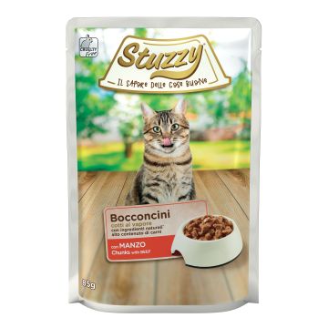 Stuzzy Gatto Bocconcini Busta Adulto Manzo 85 Gr