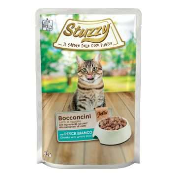 Stuzzy Gatto Bocconcini Jelly Busta Adulto Pesce Bianco 85 Gr