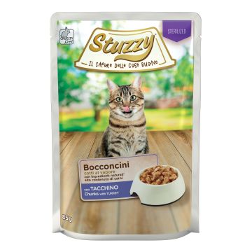 Stuzzy Gatto Bocconcini Busta Adulto Sterilizzato Tacchino 85 Gr