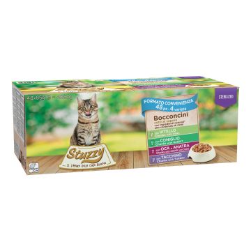 Stuzzy cat bocconcini sterilized 48 pezzi da 85 g