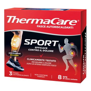 Thermacare Sport 8H Cerotti Autoriscaldanti Per Dolori Muscolari 3 Pezzi