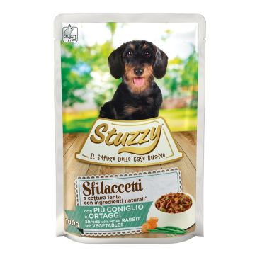 Stuzzy dog sfilaccetti con piu' coniglio e ortaggi 100 g bocconcini